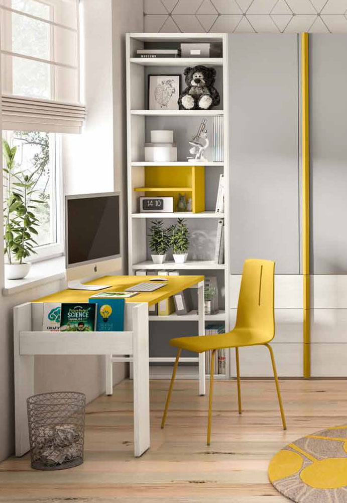 Libreria finitura Larice bianco Made in Italy