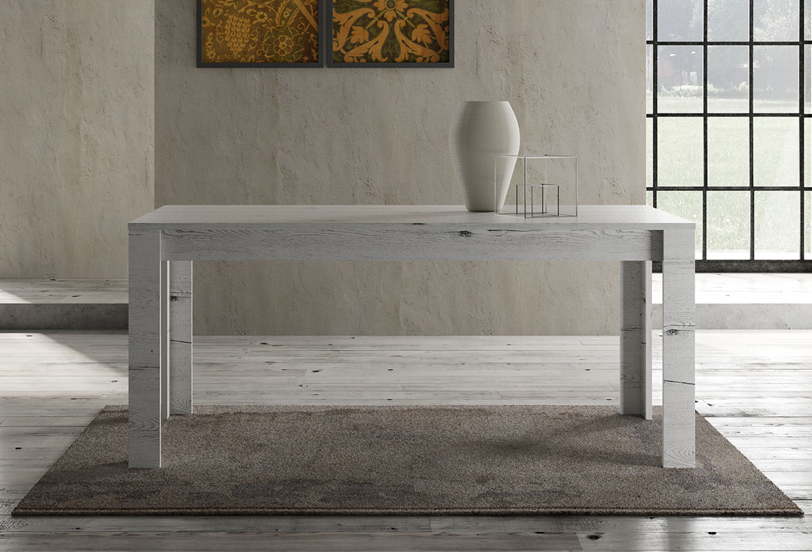 Tavolo shabby chic con allungo laterale L.180