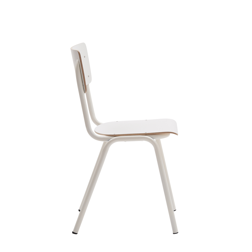 Sedia con fusto bianco con seduta e schienale Bianco