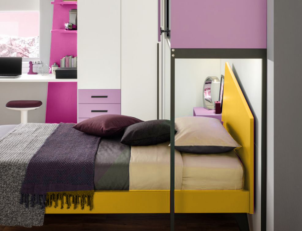 Letto alla francese Iceberg, 140x200 Moretti Compact