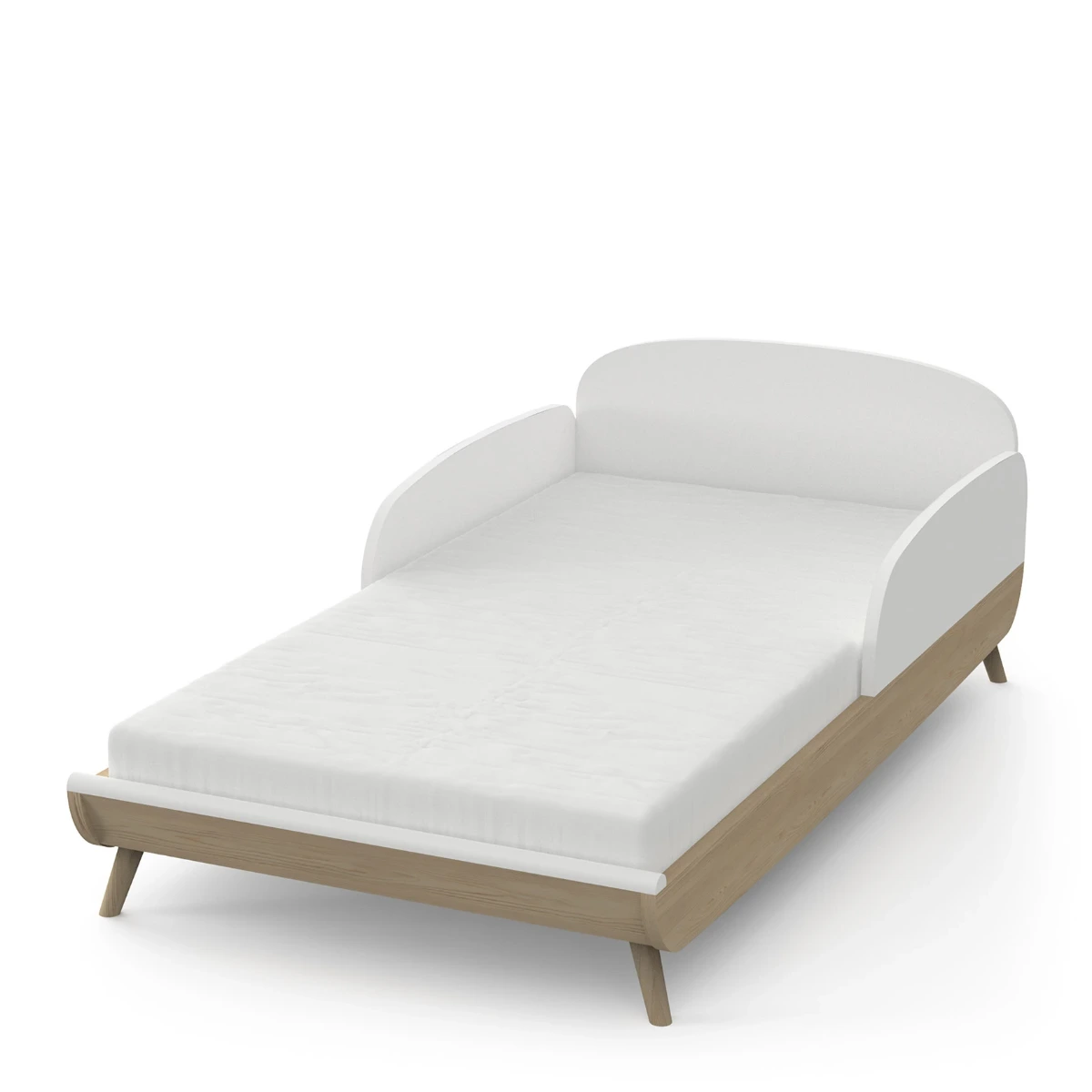 lettino con sponde bianco opaco