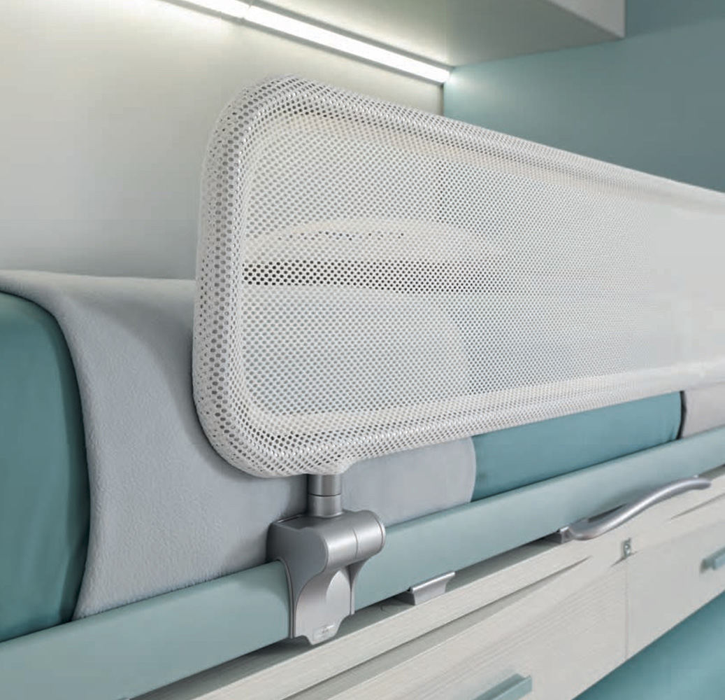 Letto multifunzionale Space con scrivania e cassetti, Moretti Compact