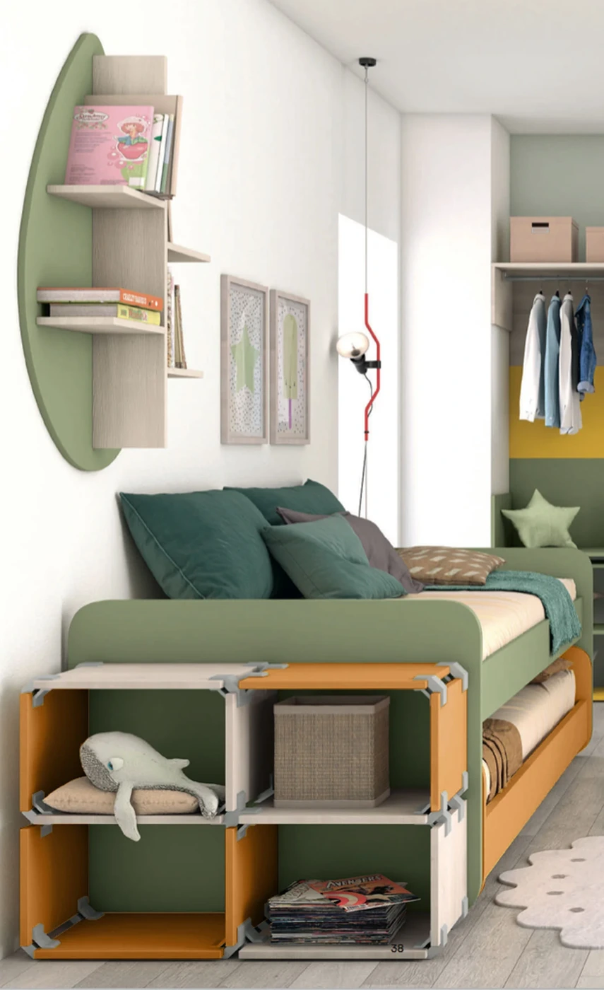 Letto multifunzione miele e oliva