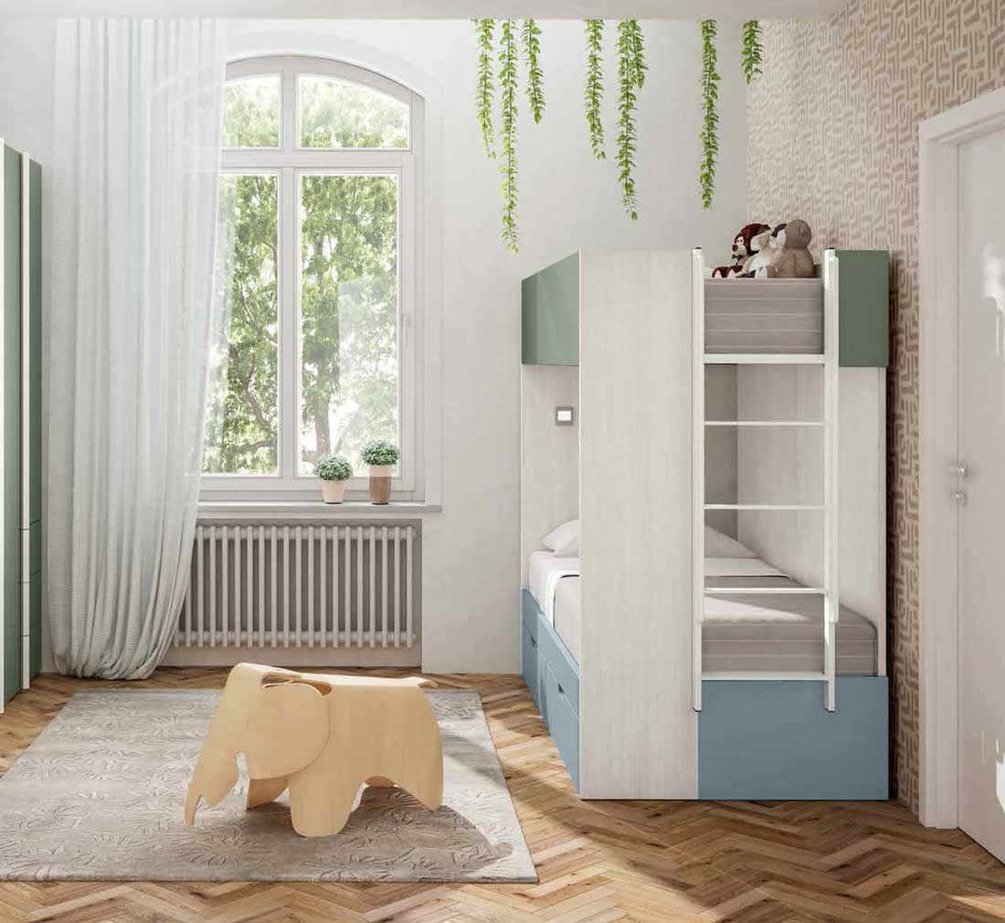 Letti a castello prezzi bassi in Bianco, Carta da zucchero e Agave