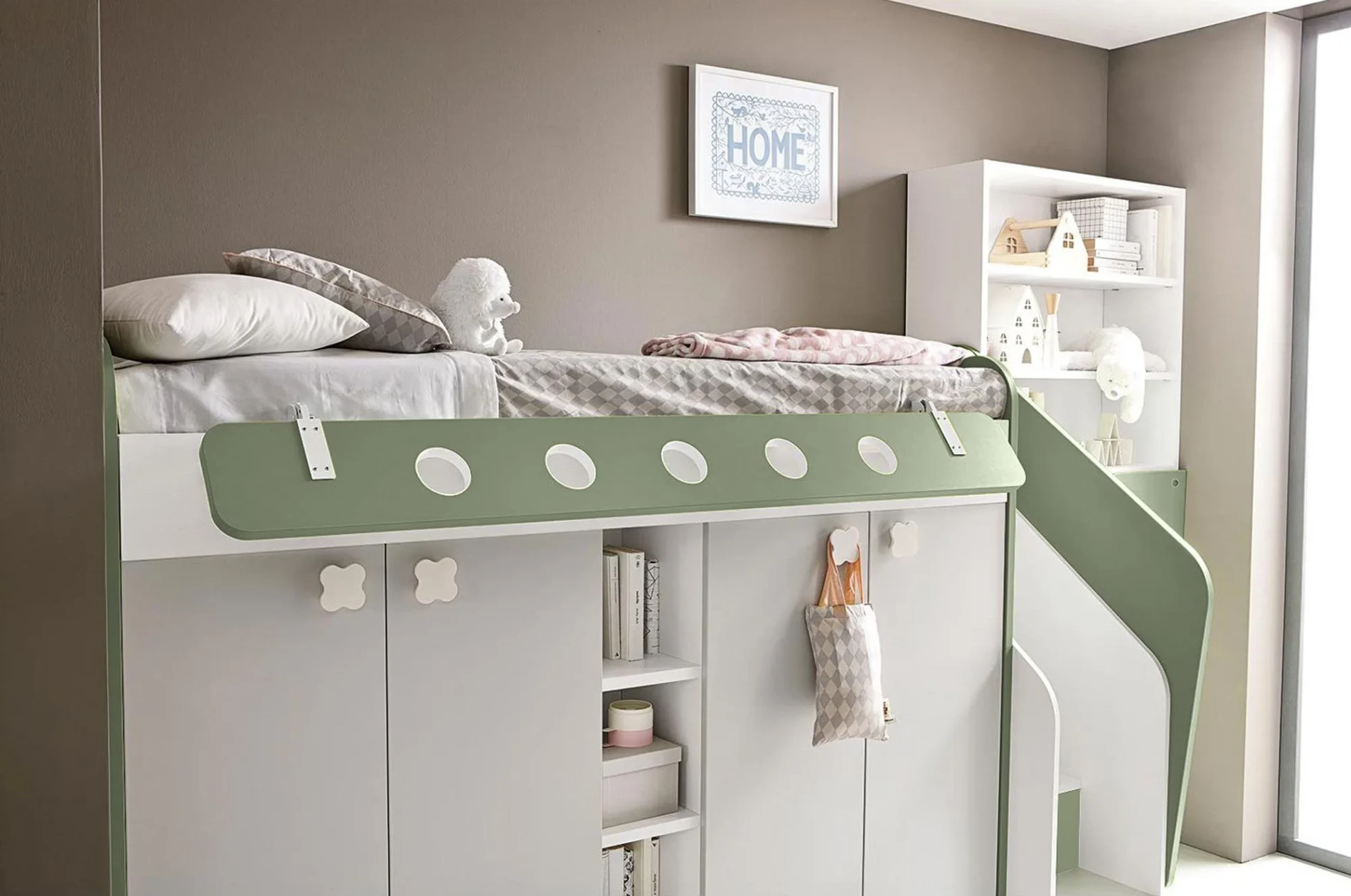 letto soppalco con armadio