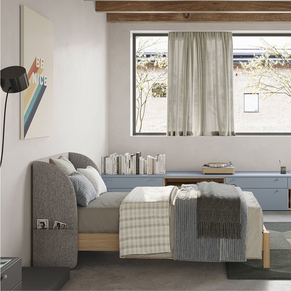 letto 1 piazza e mezza testata imbottita