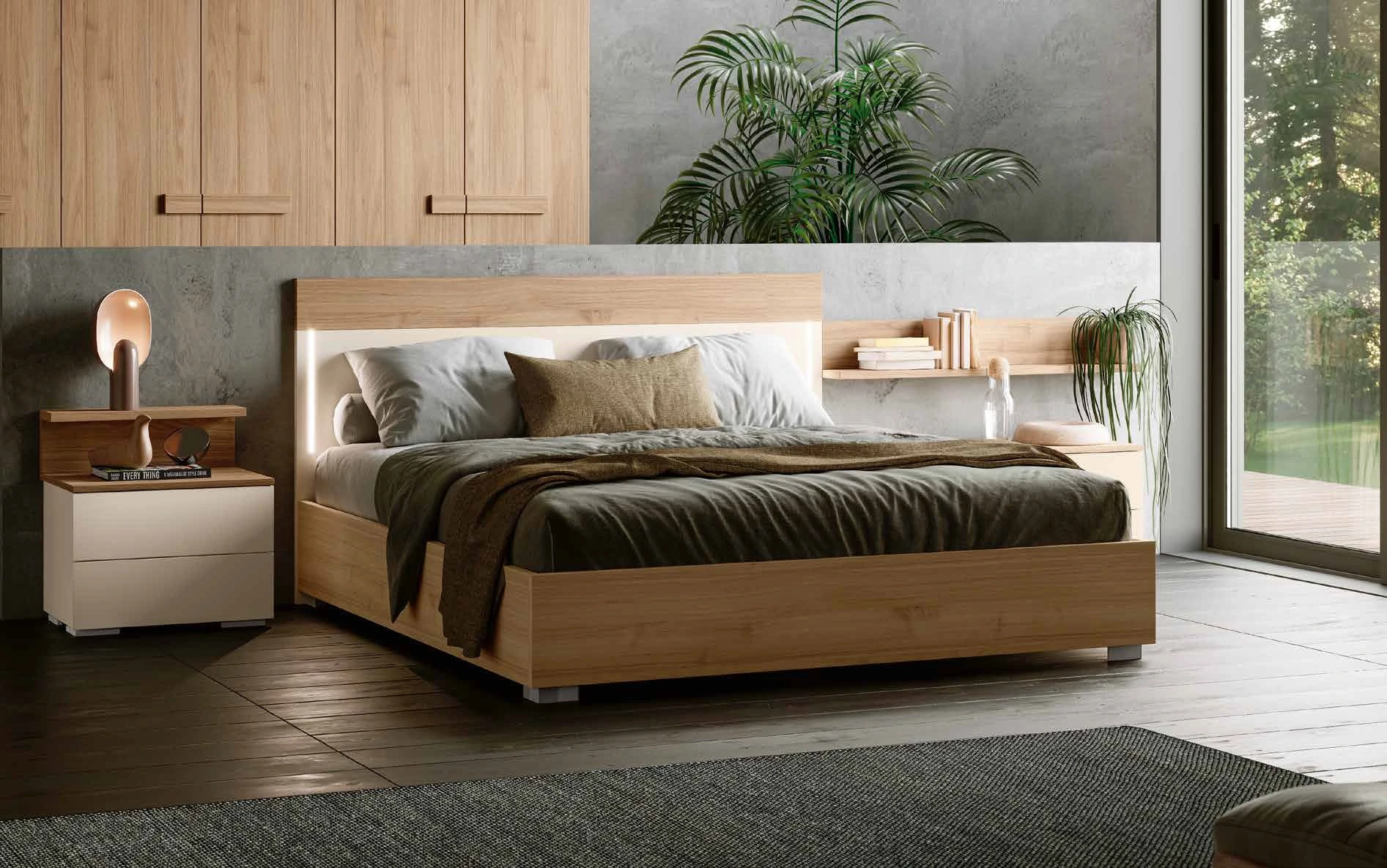 letto moderno con led