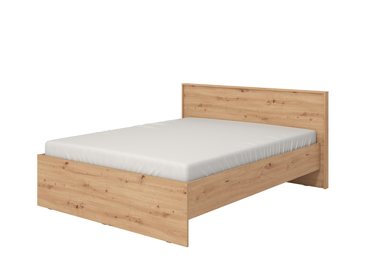 Letto industry economico, finitura Rovere