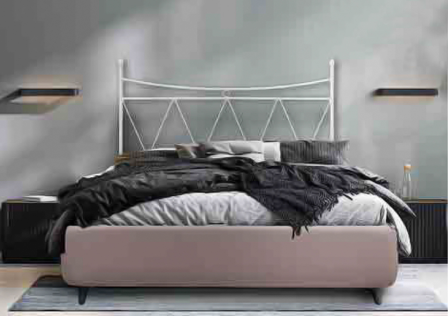 letto totalmente in ferro matrimoniale