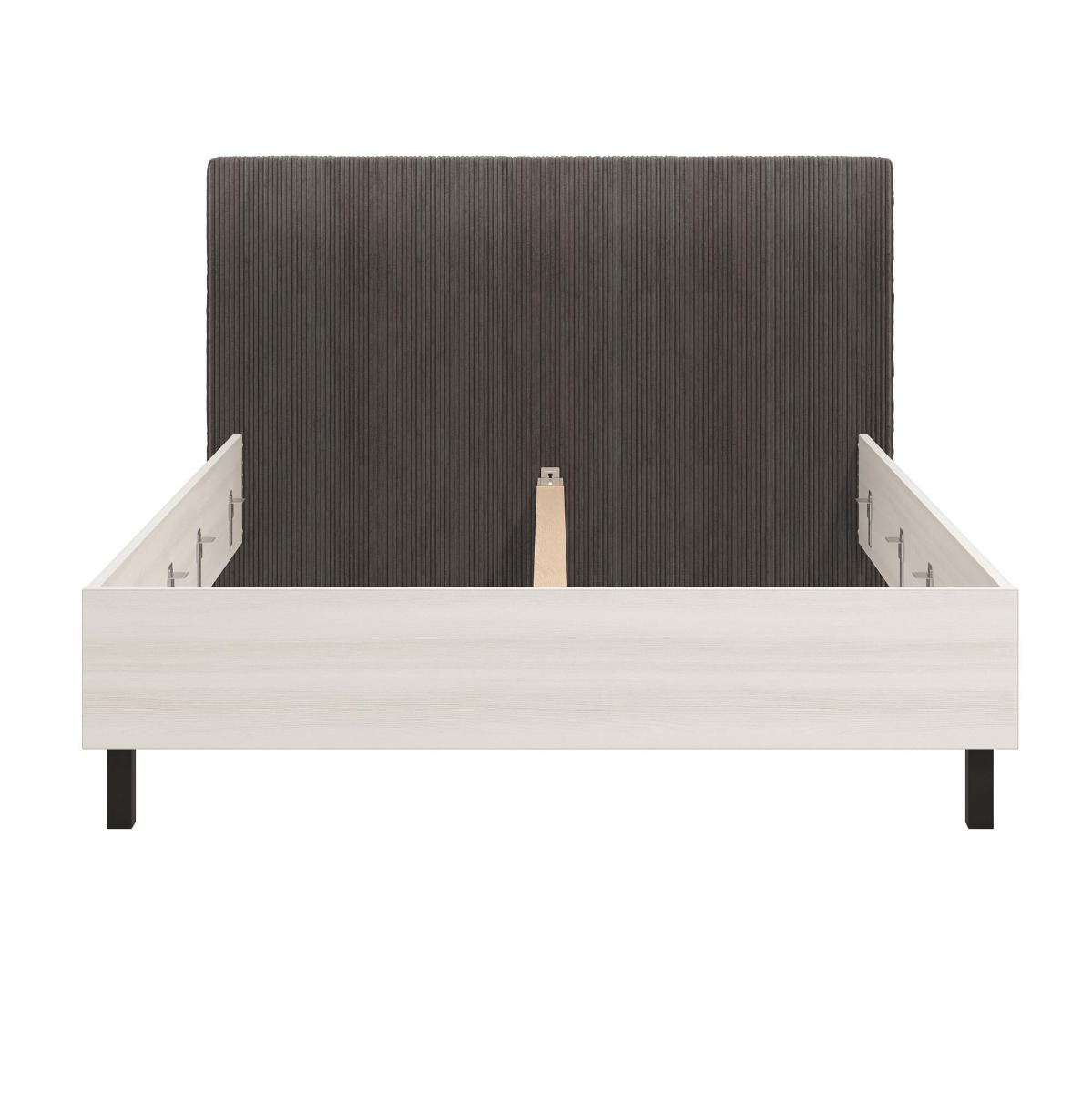 letto imbottito matrimoniale bianco