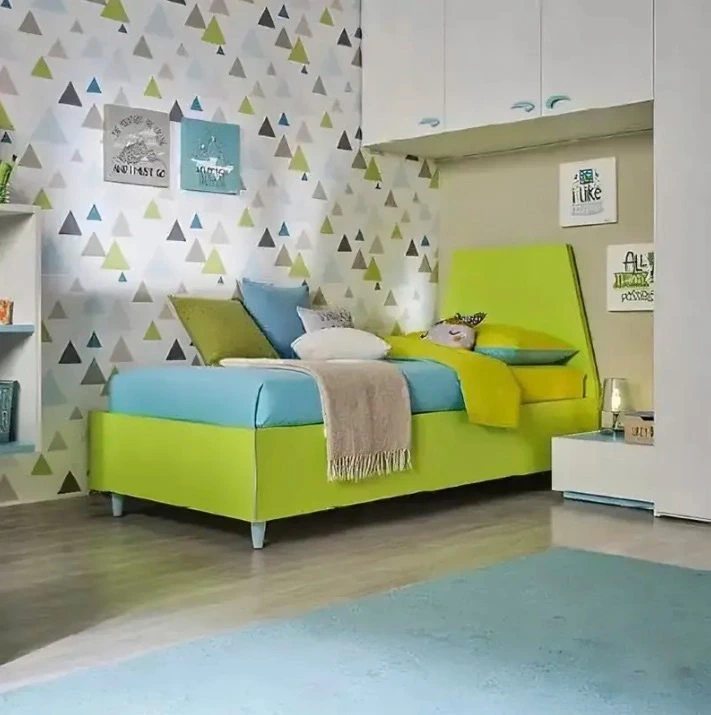 letto singolo moretti verde