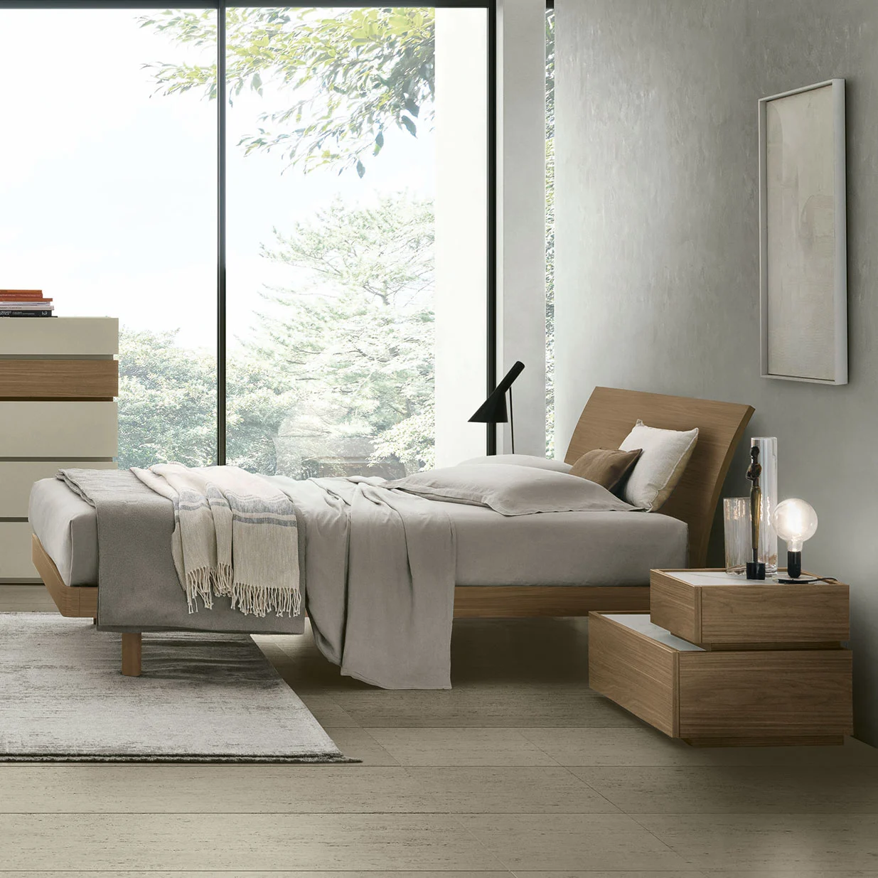 Letto Narciso Tomasella, finitura Noce ambra Zenzero Shop