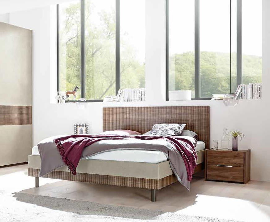 letto king size serigrafato noce