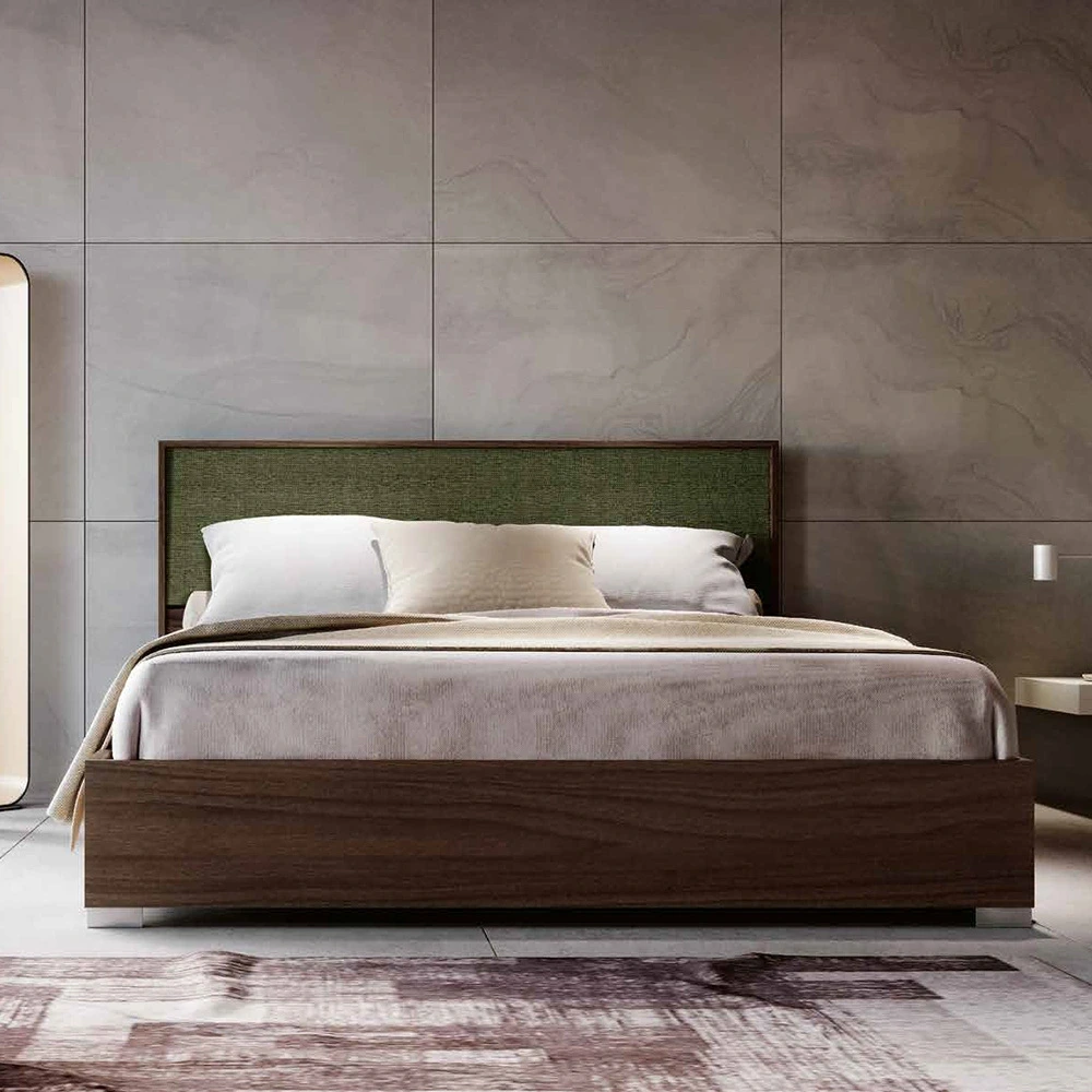 letto legno e tessuto