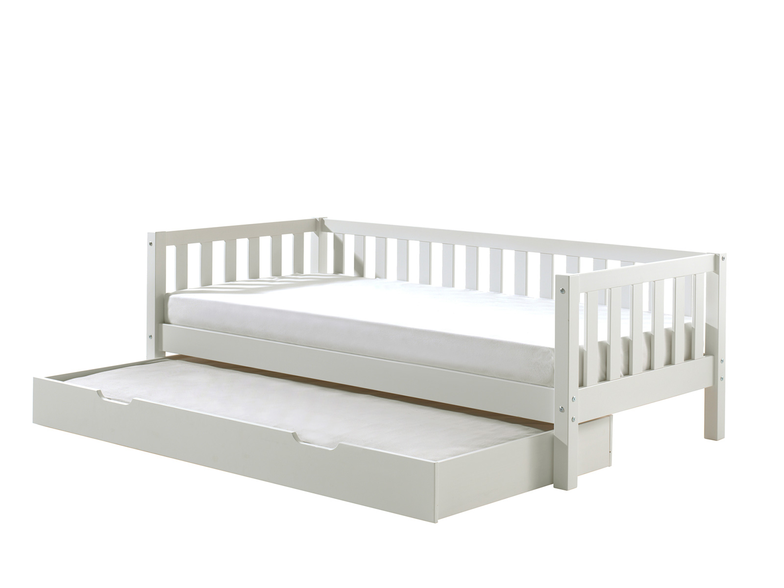 Divano letto pino massello con secondo estraibile, disponibile in due colorazioni Zenzero Shop