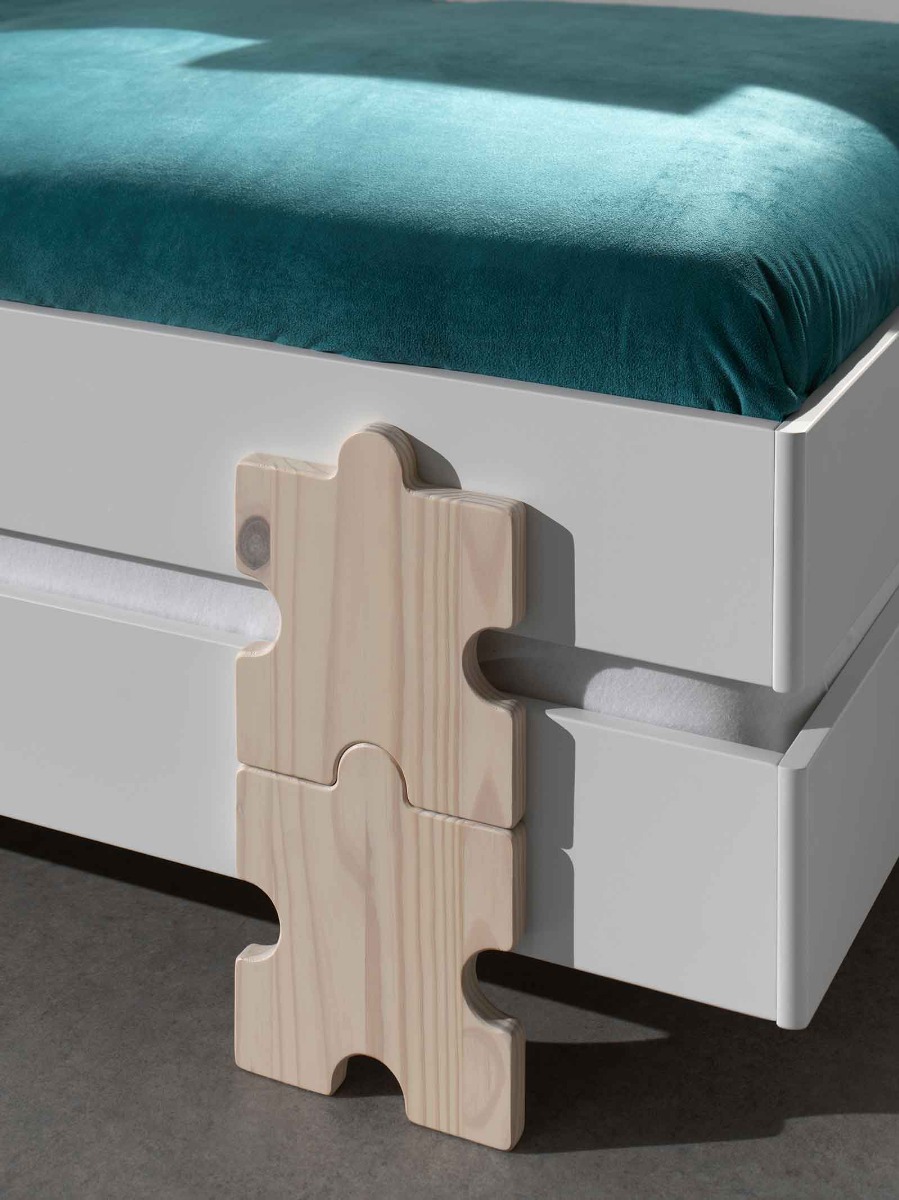 Letto sommier sovrapponibile, disponibili 2 colorazioni