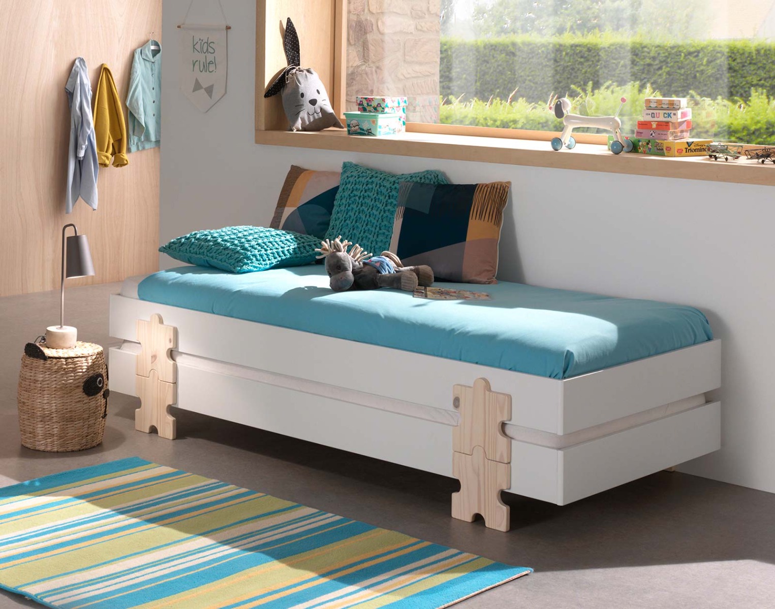 Letto sommier sovrapponibile, disponibili 2 colorazioni