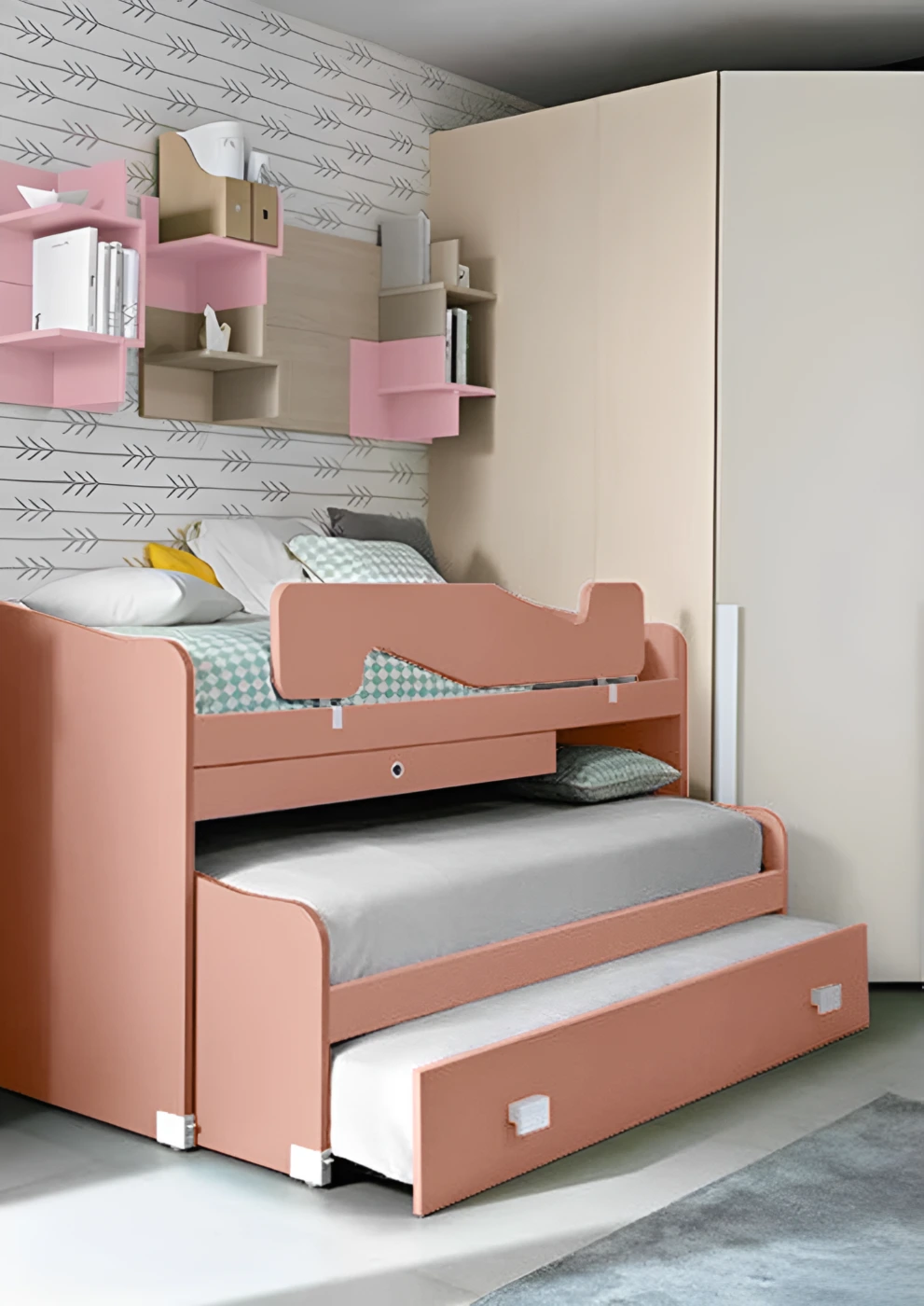 divano letto rosa antico