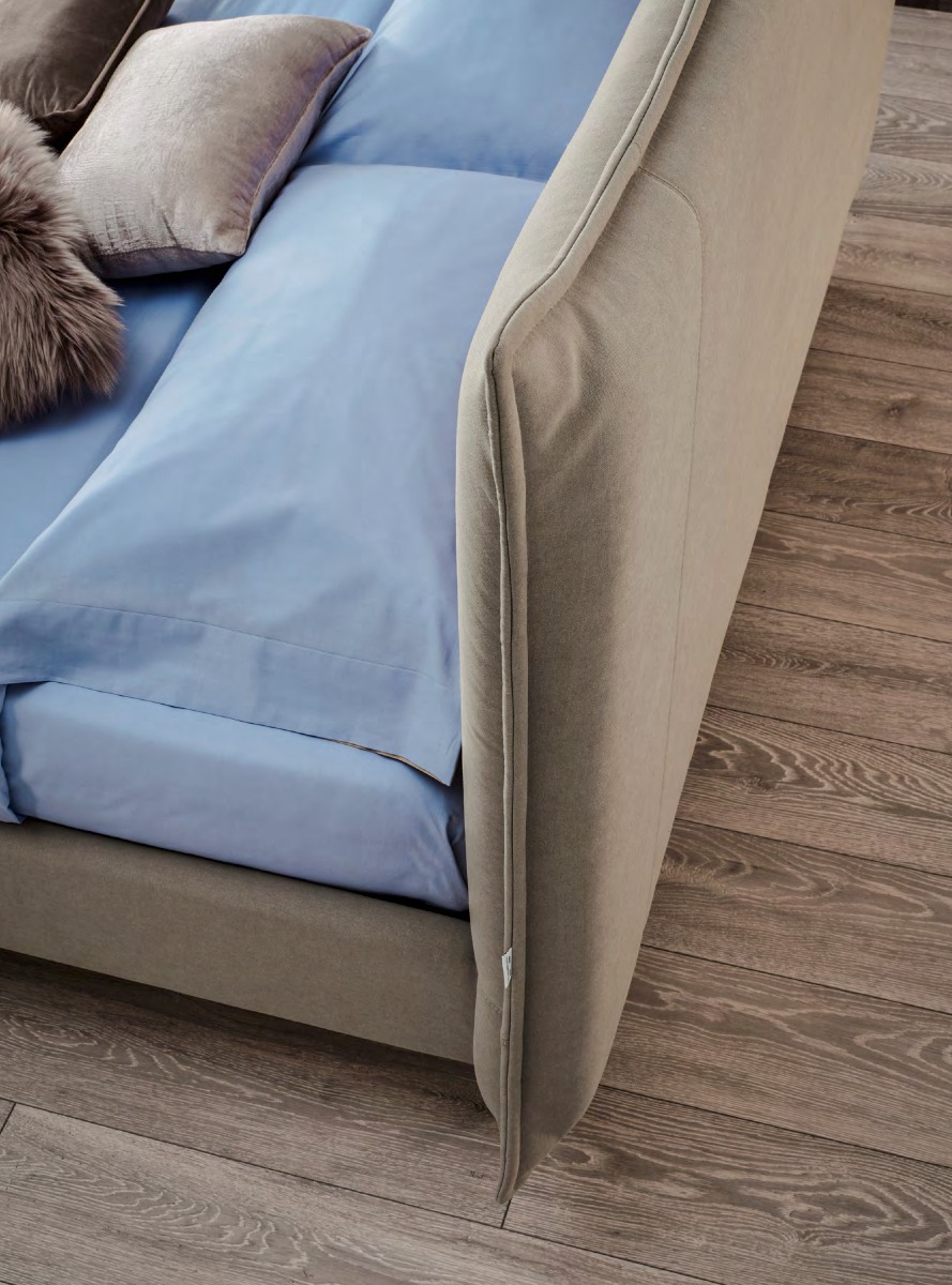 Letto matrimoniale Nathy, design moderno in finitura Savana