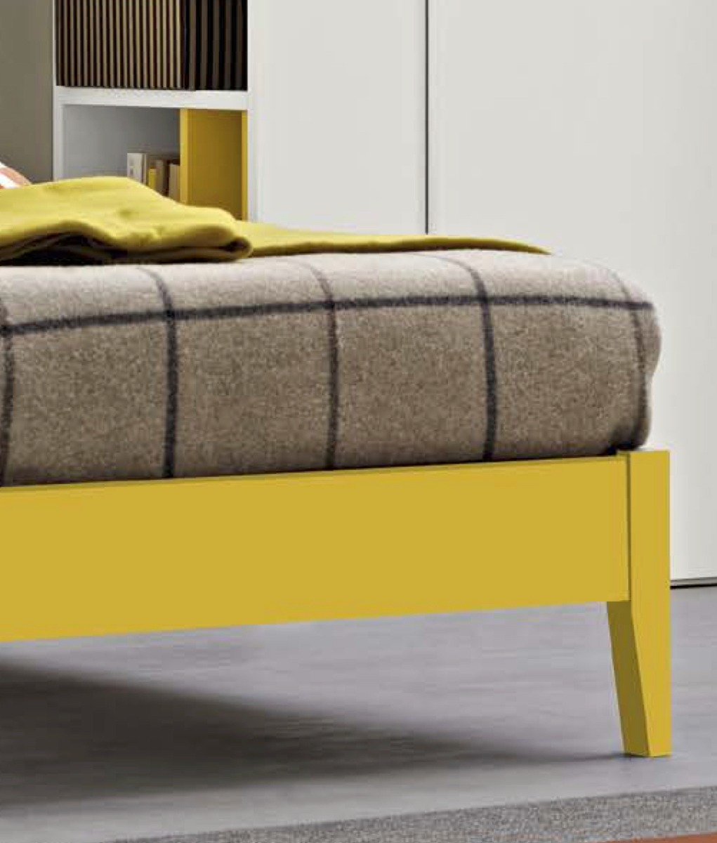 Letto singolo Giallo zafferano per camerette