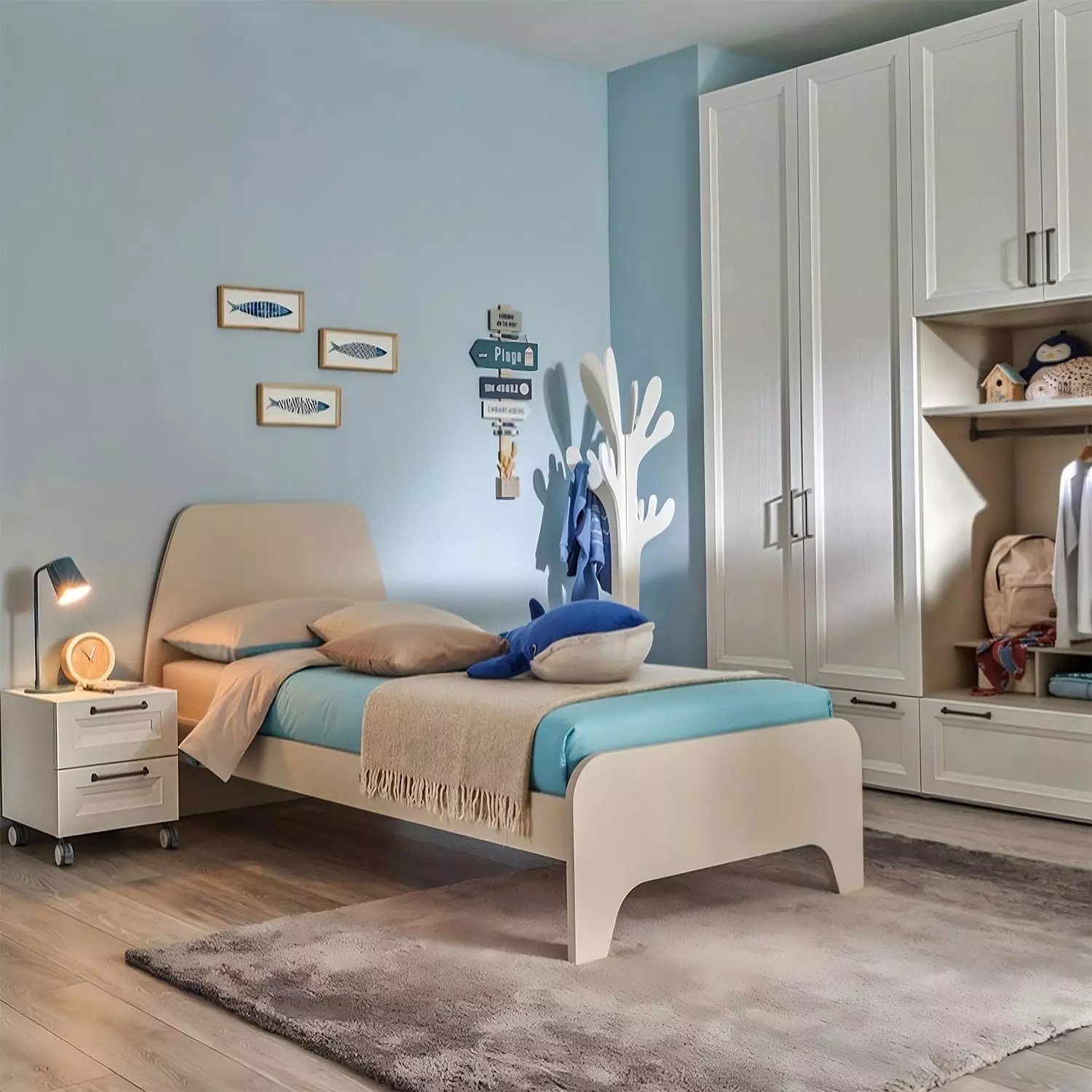 letto singolo laccato