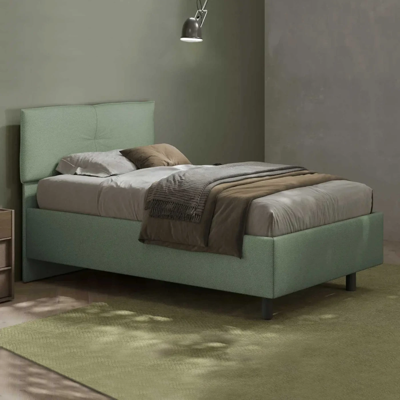 letto verde salvia in saldo 