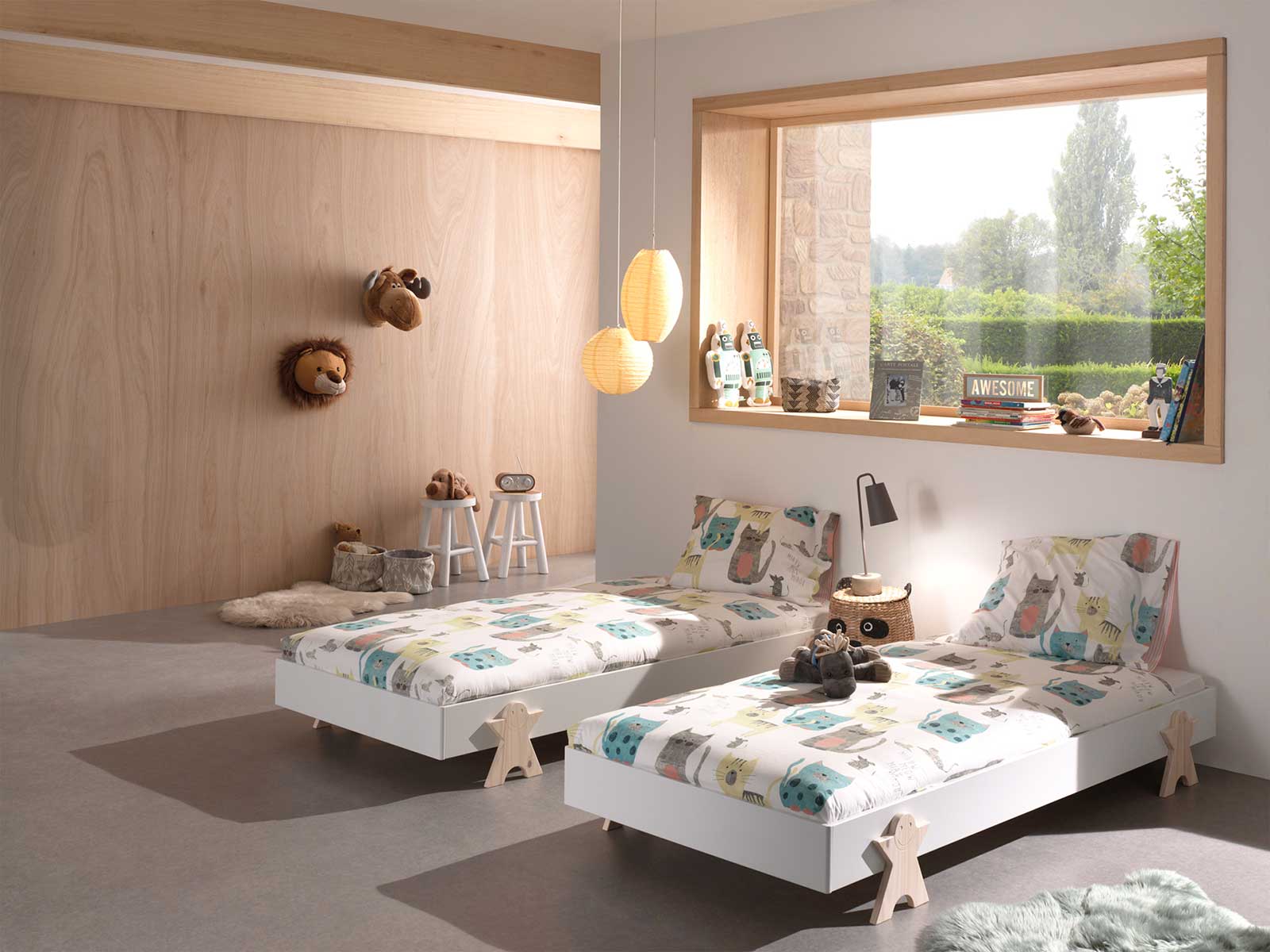 Letto singolo sommier sovrapponibile, disponibili 2 colorazioni