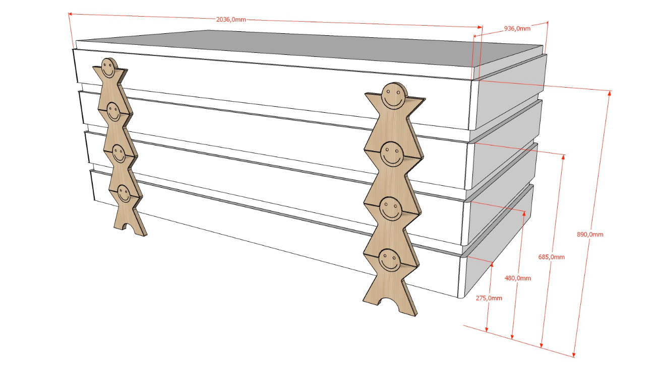 Letto singolo sommier sovrapponibile, disponibili 2 colorazioni