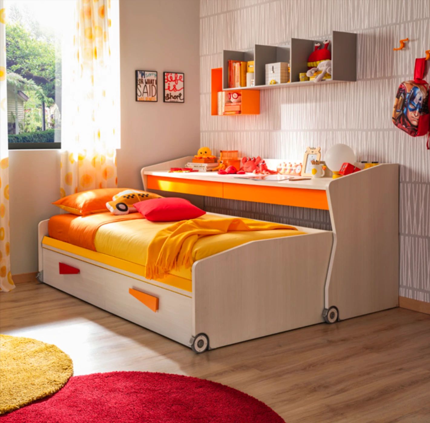 Letto Space desk Moretti compact, 120x190, Betulla
