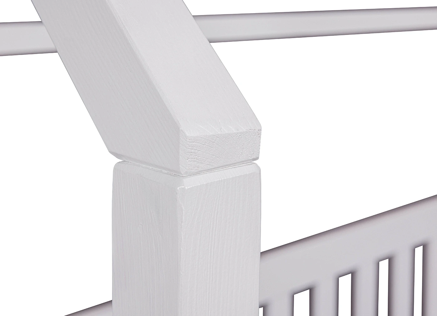 Letto montessoriano design a casetta, Bianco, 90x200 cm Zenzero Shop