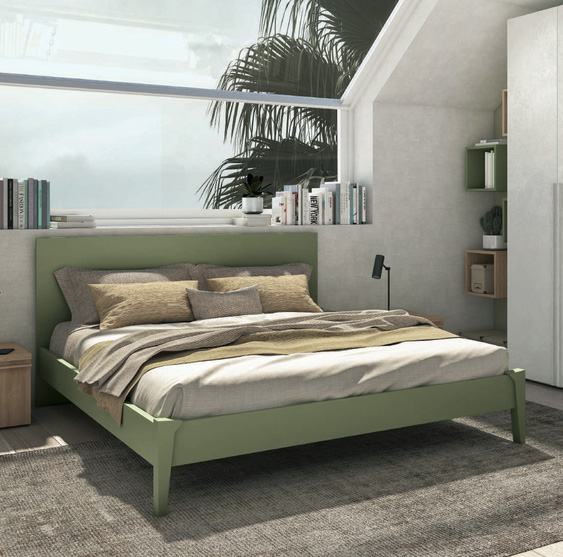 Moderno Letto matrimoniale in finitura Cadaques