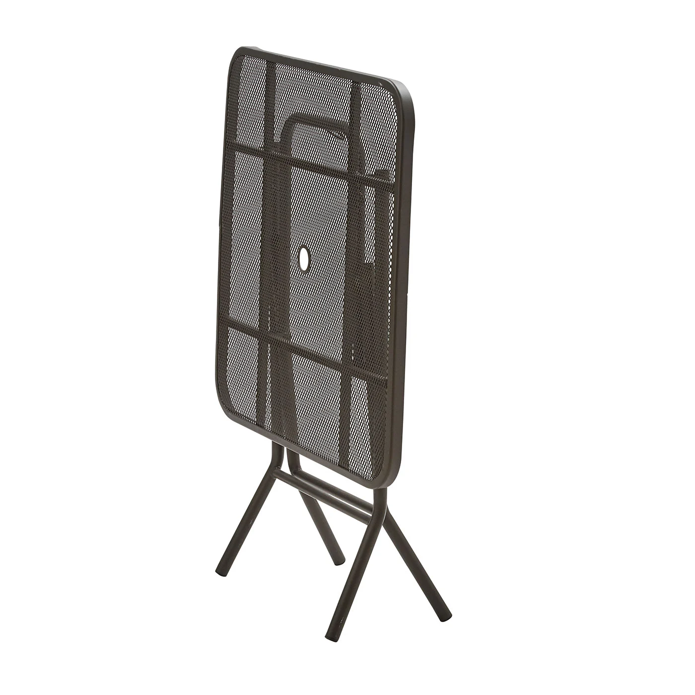 Tavolino in metallo con foro centrale, 72x72x72 h cm, Antracite