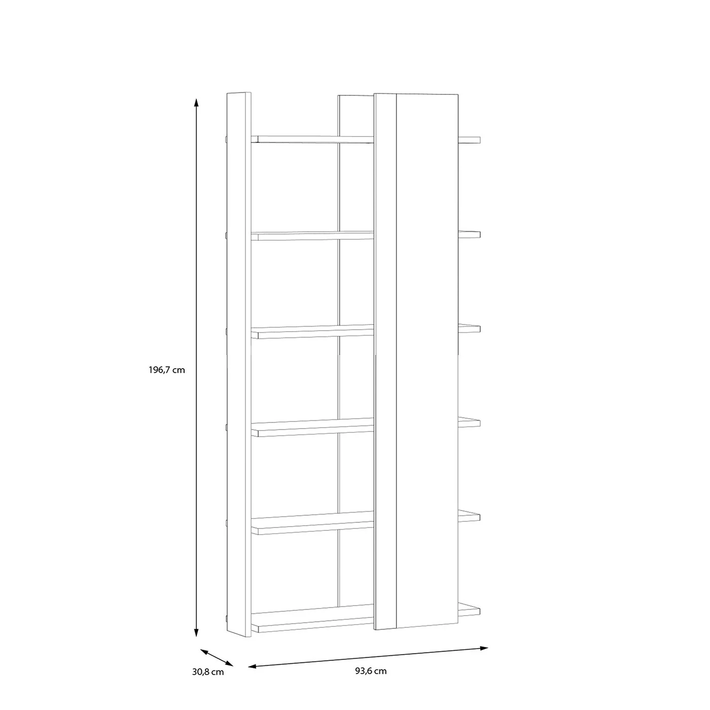 libreria bianca in sconto