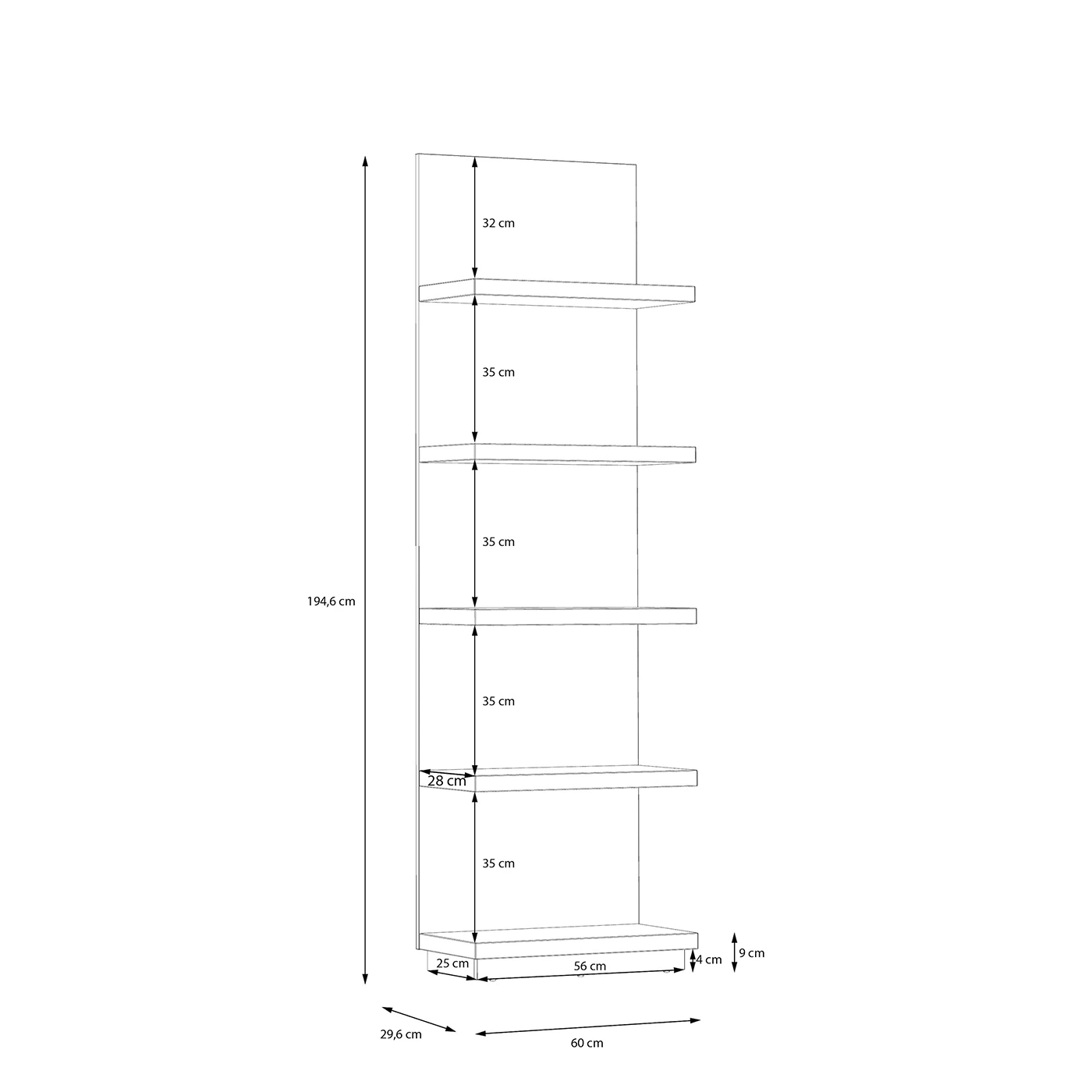libreria a terra in sconto
