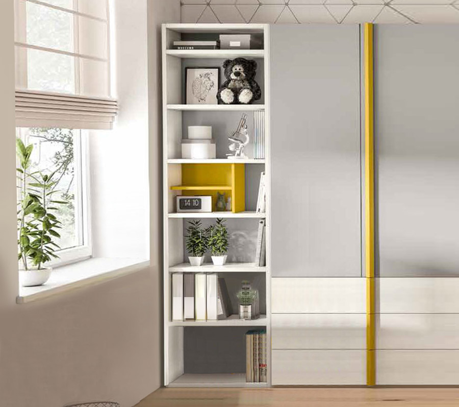 Libreria finitura Larice bianco Made in Italy