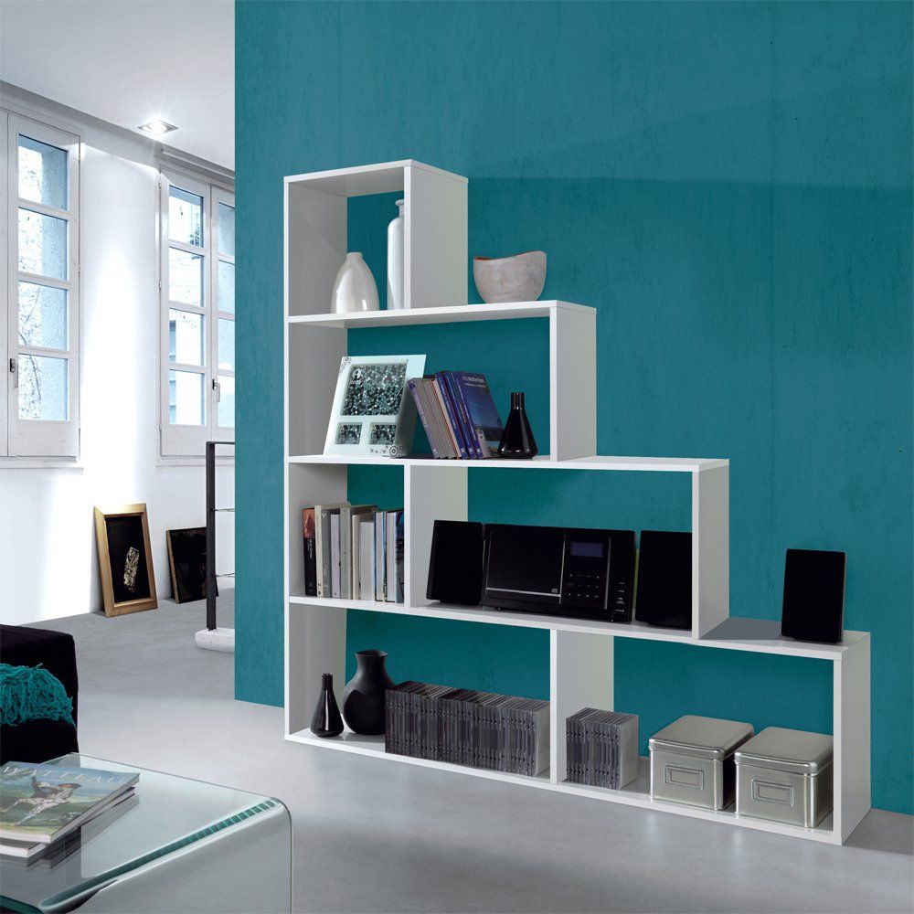 libreria bianca da parete