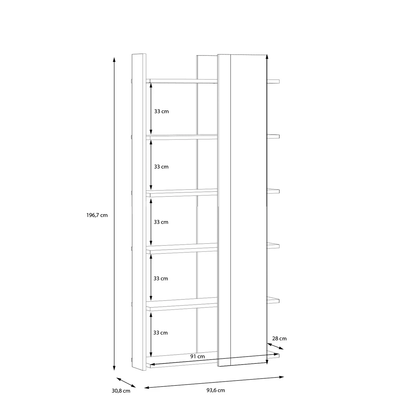 libreria bianca in sconto