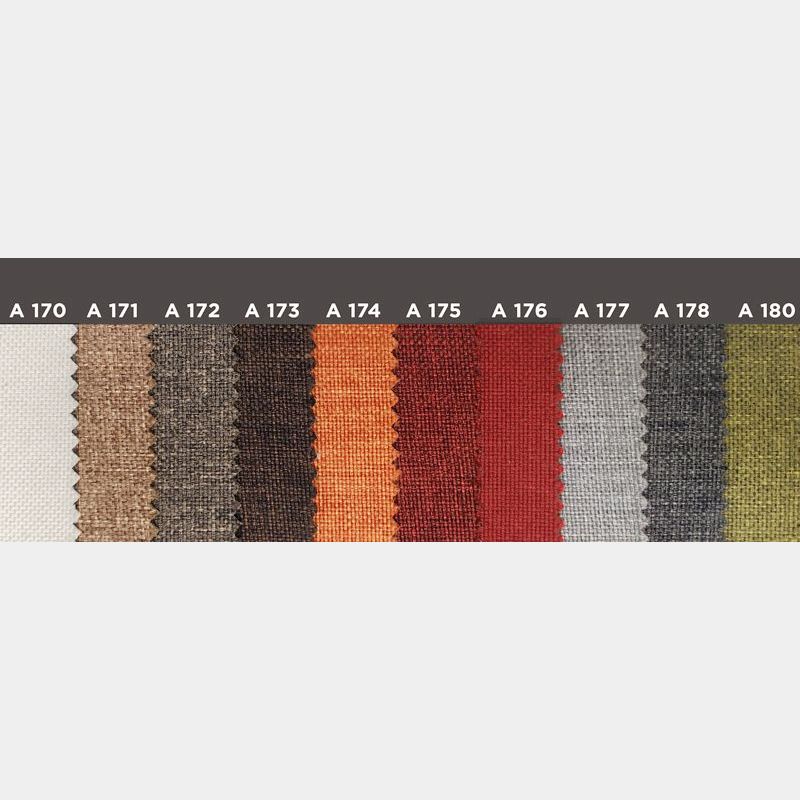 Divano letto Lionel a 2 posti, in tessuto sfoderabile Burro e bordino Grigio chiaro