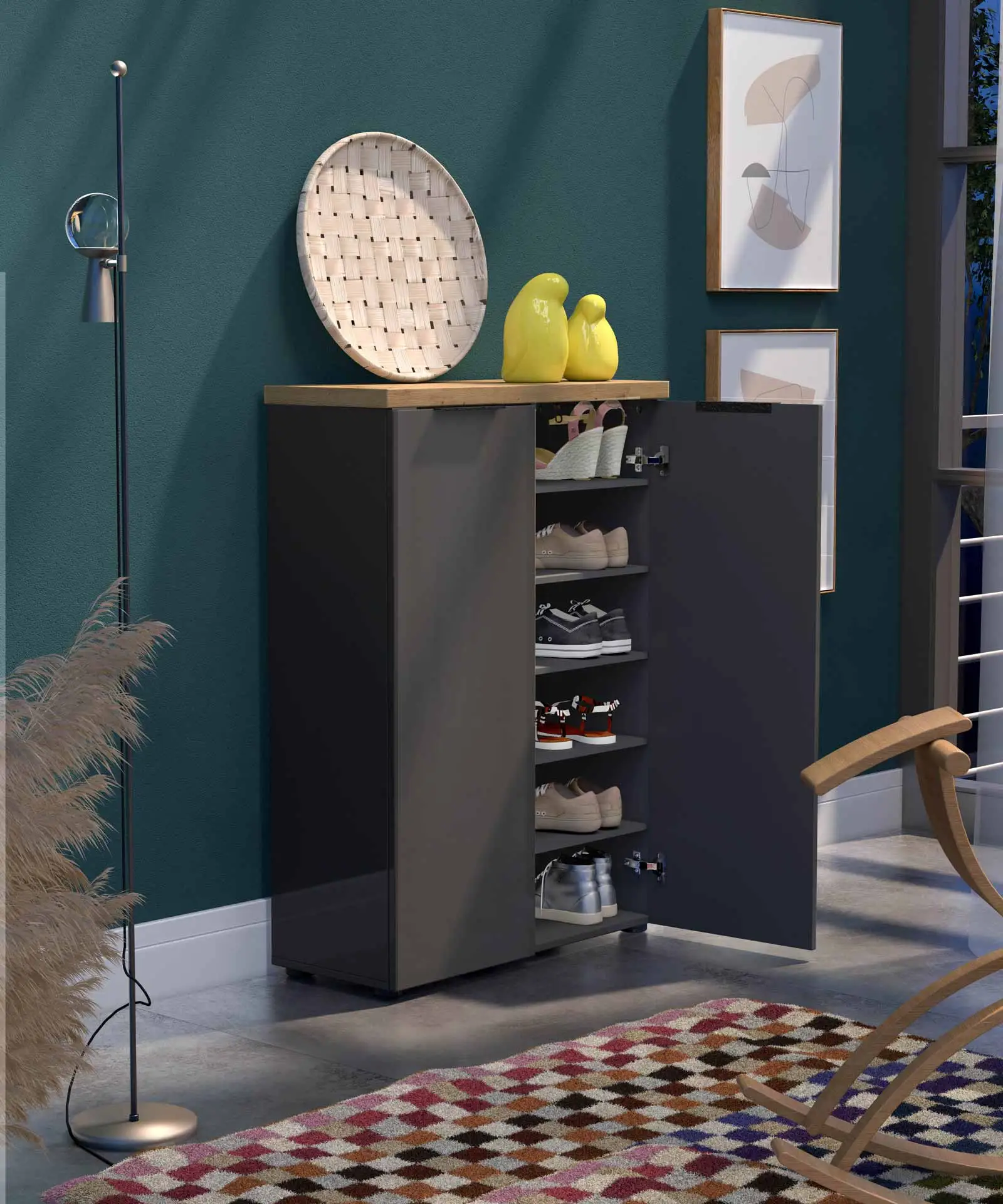 Scarpiera alta 2 ante Antracite 