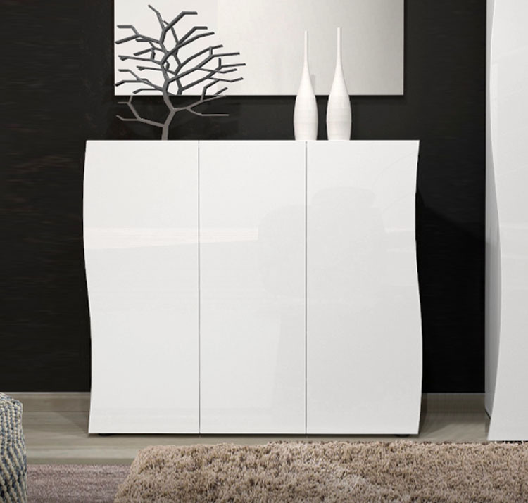 Offerta Madia multiuso a 3 ante finitura Bianco laccato lucido