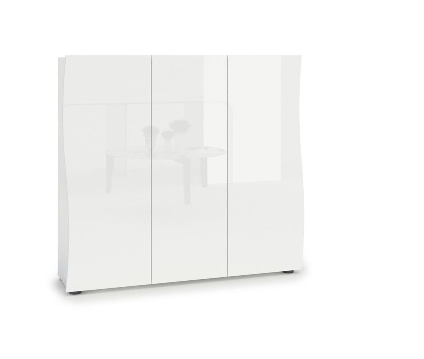 Offerta Madia multiuso a 3 ante finitura Bianco laccato lucido