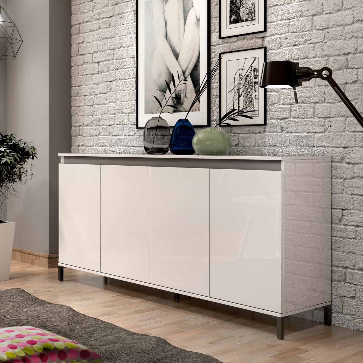 Madia a 4 ante, 100% Made in Italy