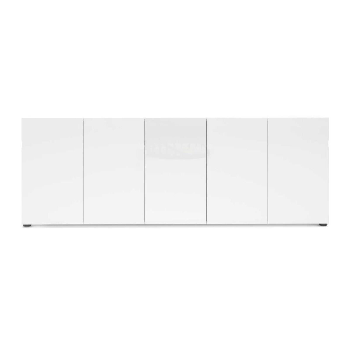 sala moderna composta da 2 madie bianco lucido 