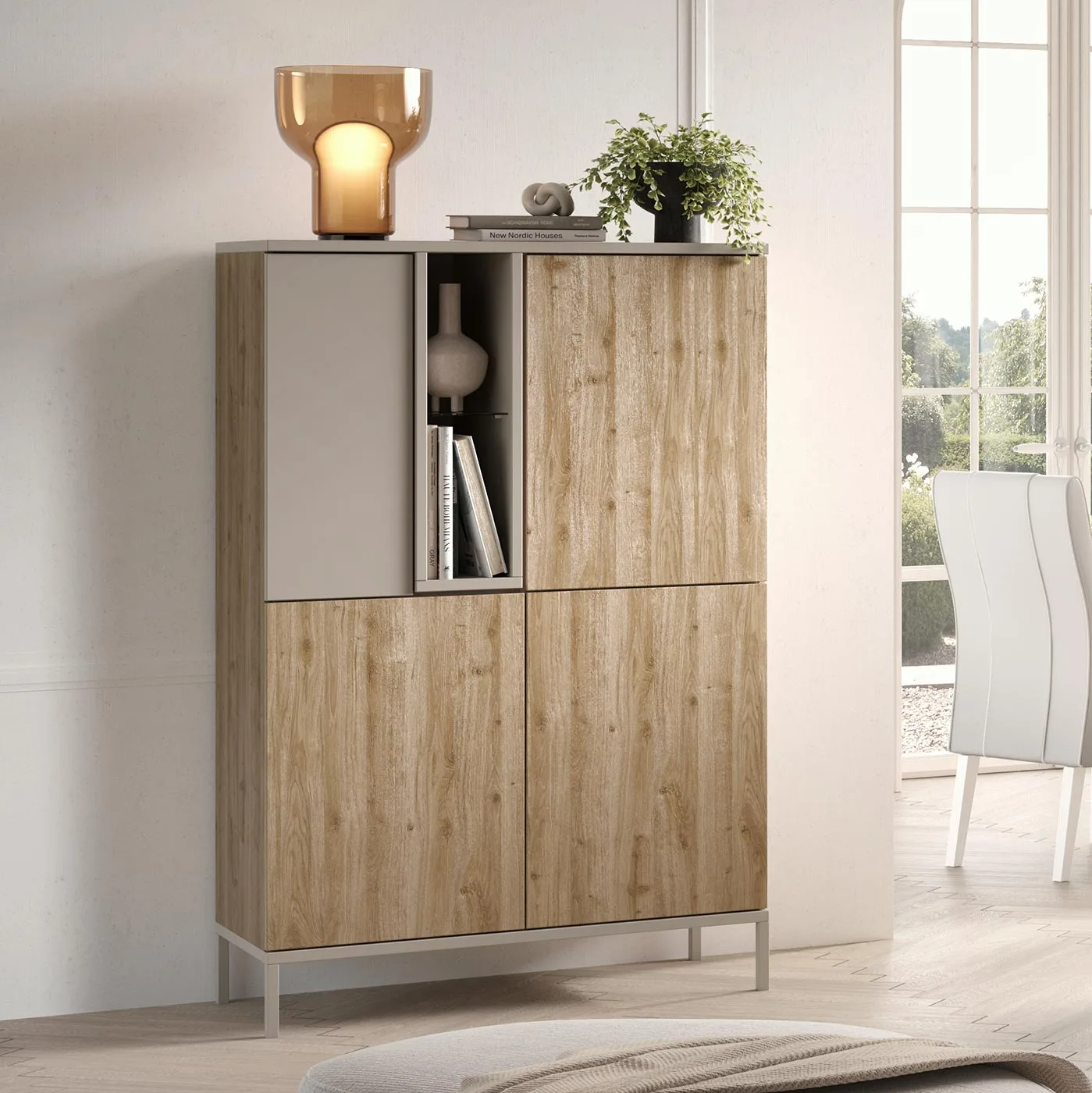 credenza 4 ante alta 