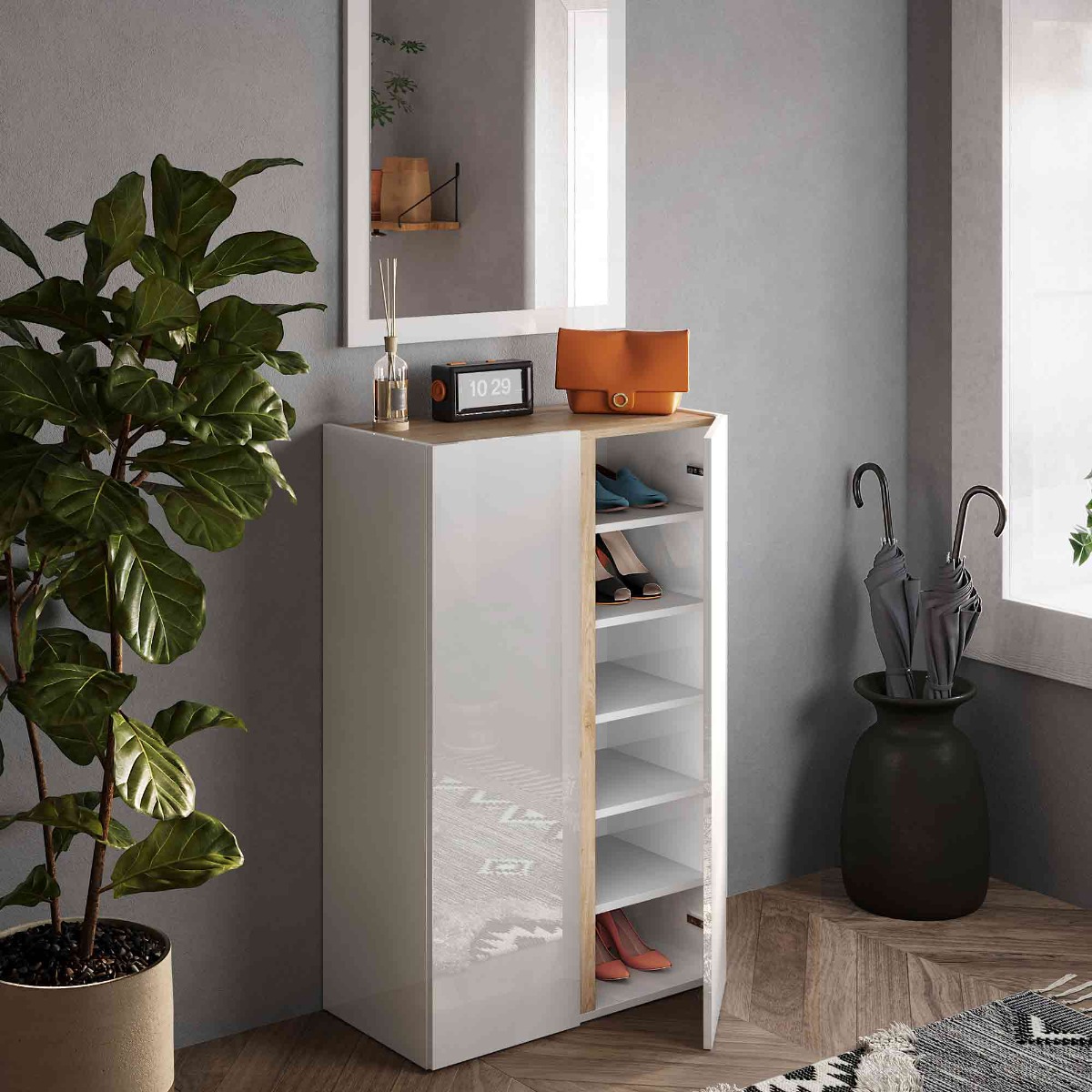 Conveniente Madia 2 ante e 5 ripiani 