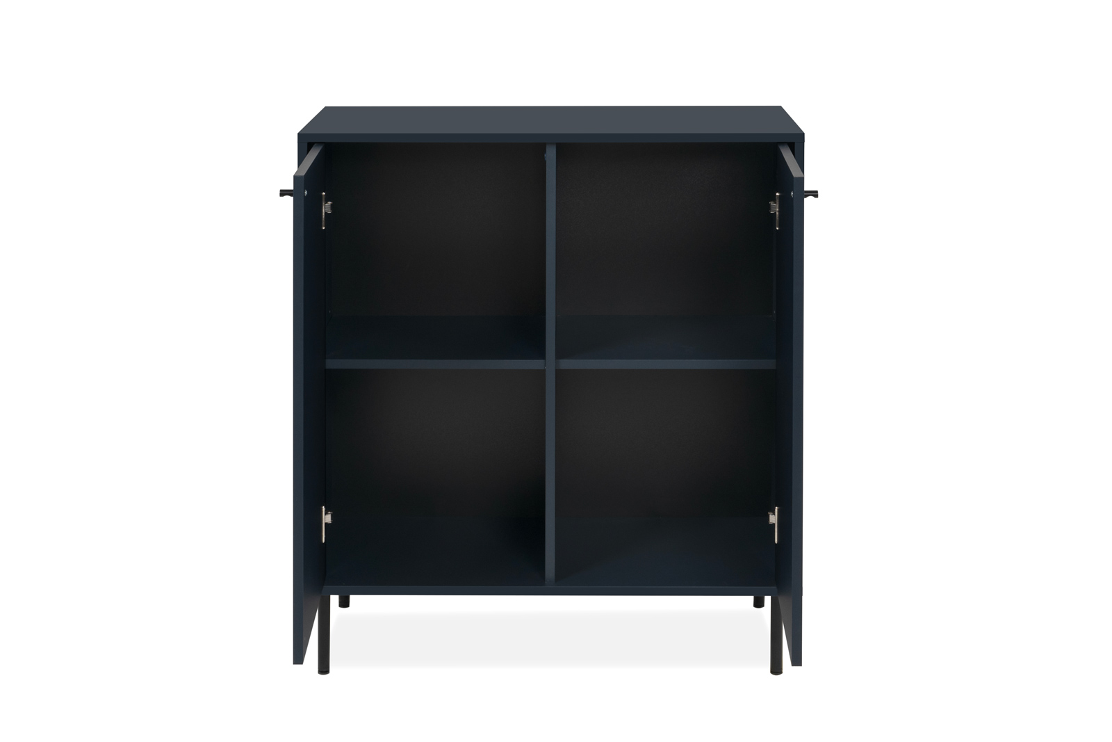 Credenza alta, moderna in offerta con piedini, finitura Blu black friday offerte