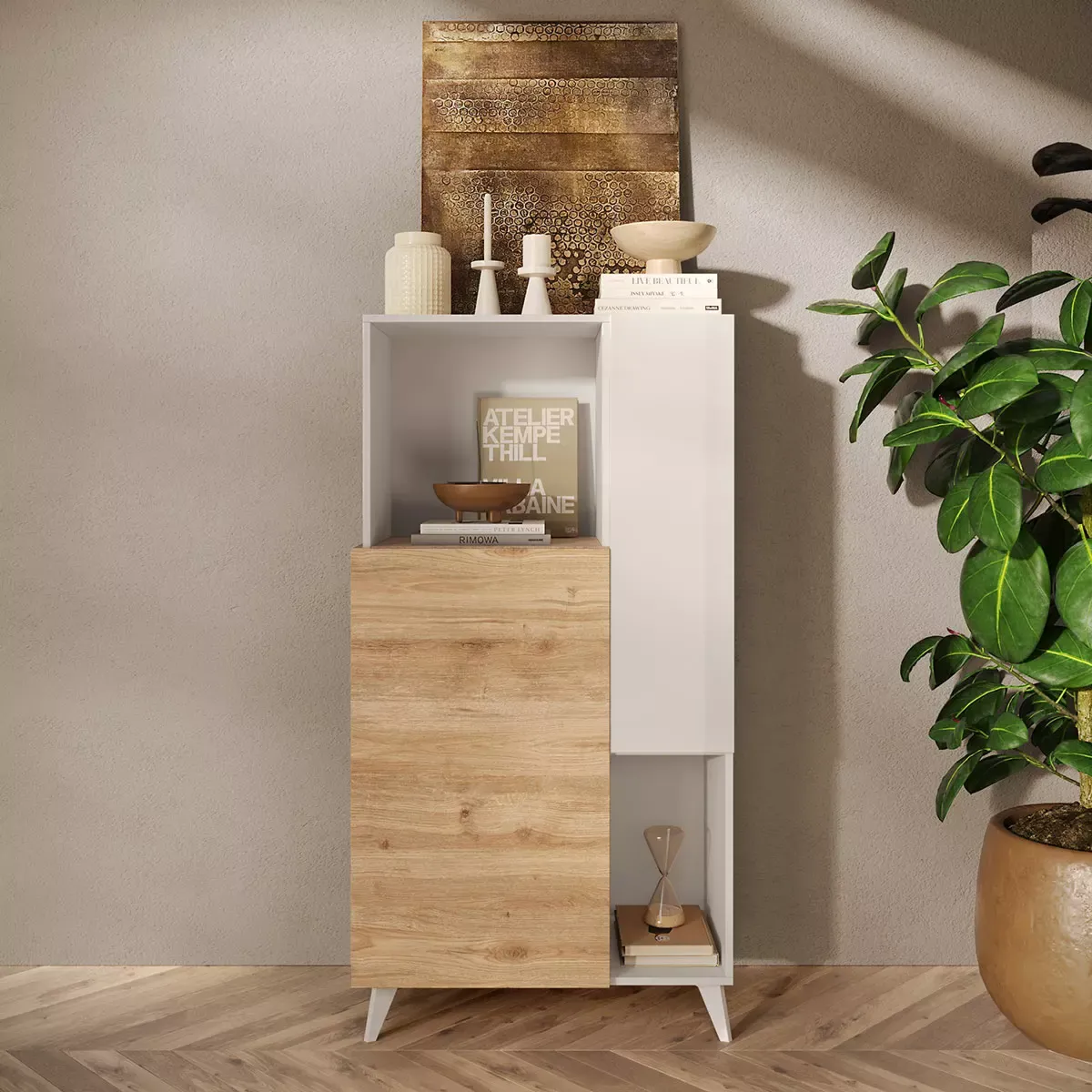 soggiorno con madia alta