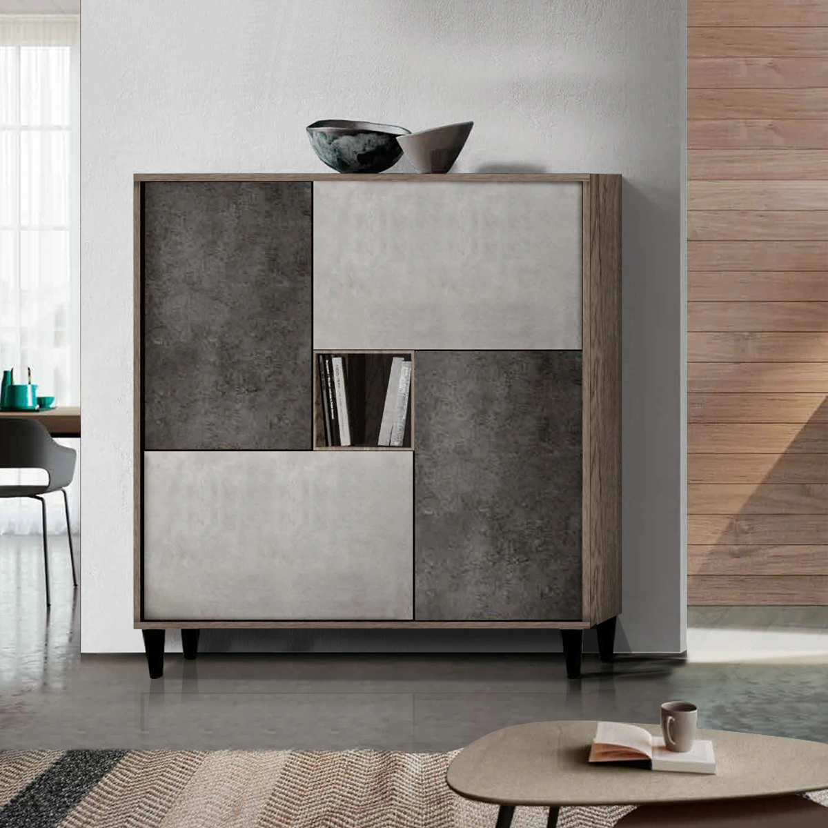 credenza con ribalta