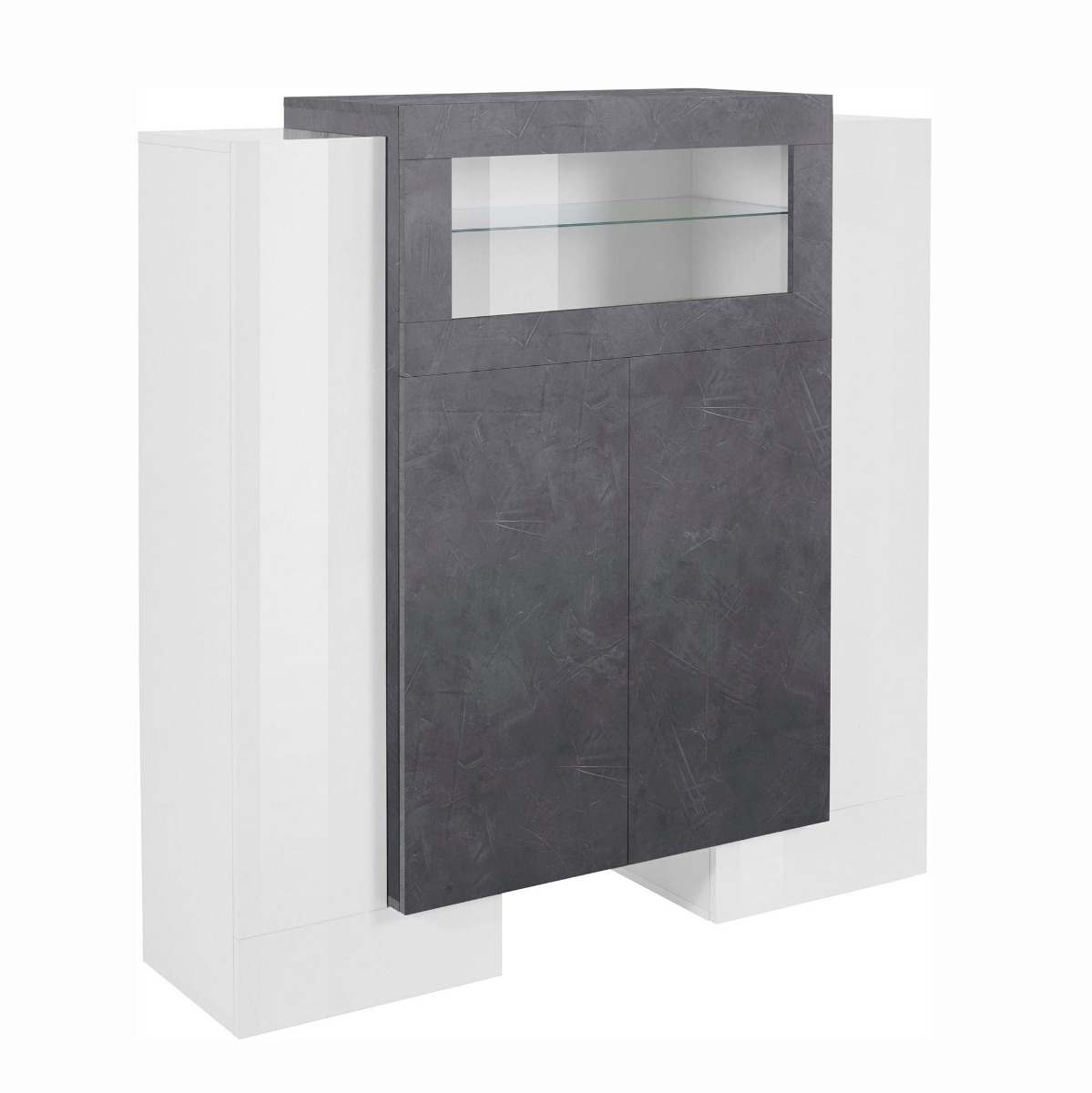 madia moderna alta grigia