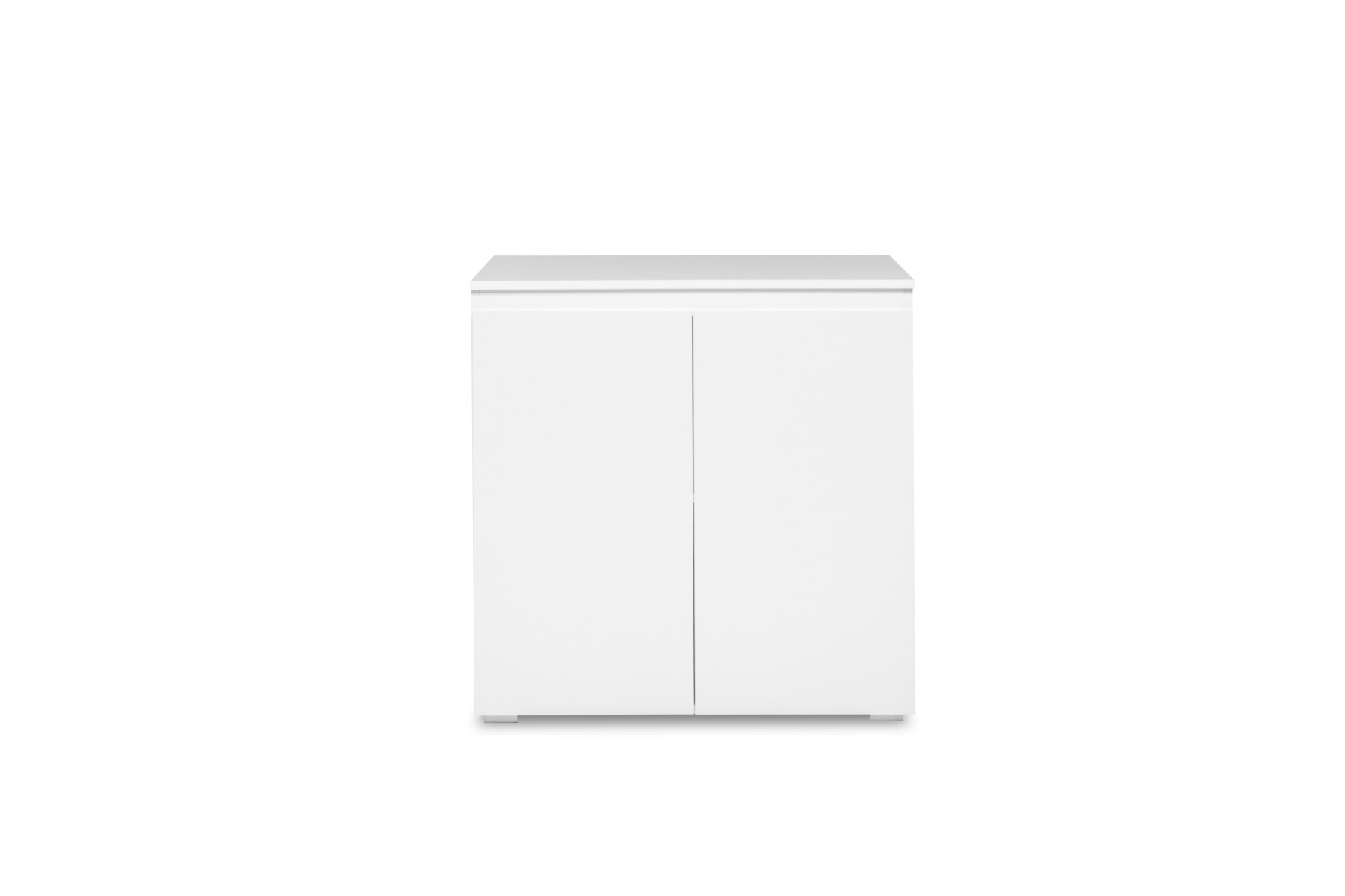 Madia stile minimal con 2 ante finitura Bianco opaco